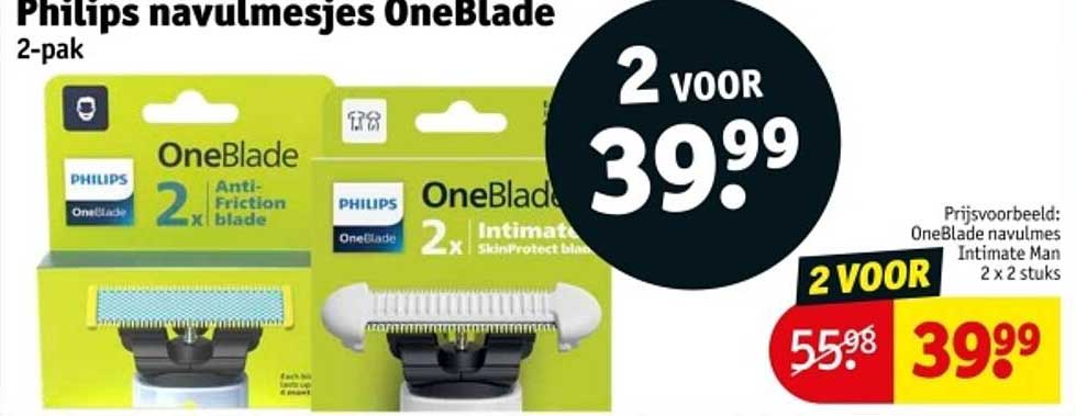 Philips navulmesjes OneBlade 2-pak