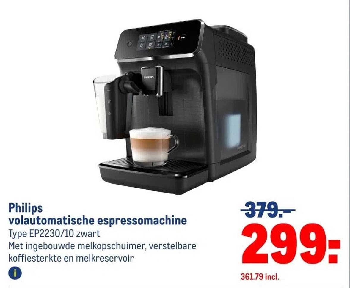 Philips volautomatische espressomachine Type EP2230/10 zwart