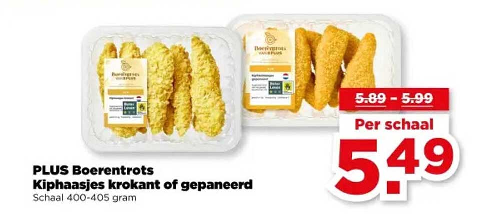 PLUS Boerentrots Kipaasjes krokant of gepaneerd