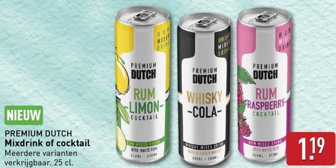 Premium Dutch Mixdrink of cocktail - Meerdere varianten beschikbaar