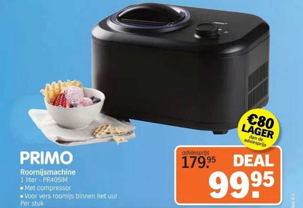 Primo Roomijsmachine 1 liter - PR405IM