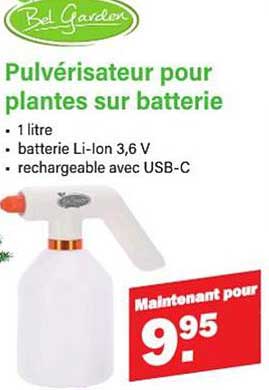 Pulvérisateur pour plantes sur batterie