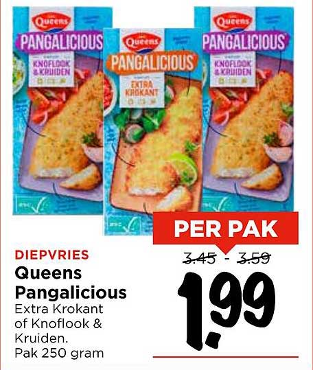 Queens Pangalicious Extra Krokant of Knoflook & Kruiden. Pak 250 gram