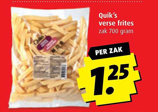 Quik's verse frites zak 700 gram
