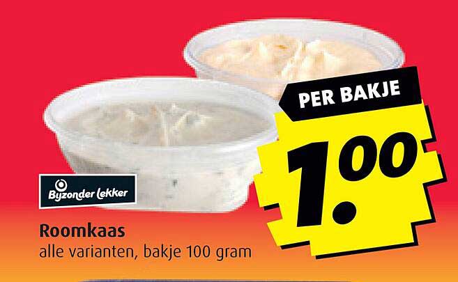 Roomkaas alle varianten, bakje 100 gram