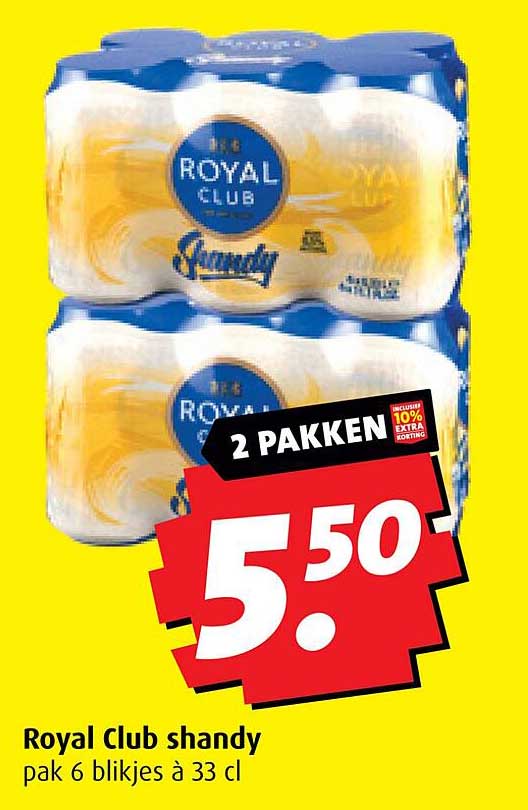 Royal Club shandy pak 6 blikjes à 33 cl