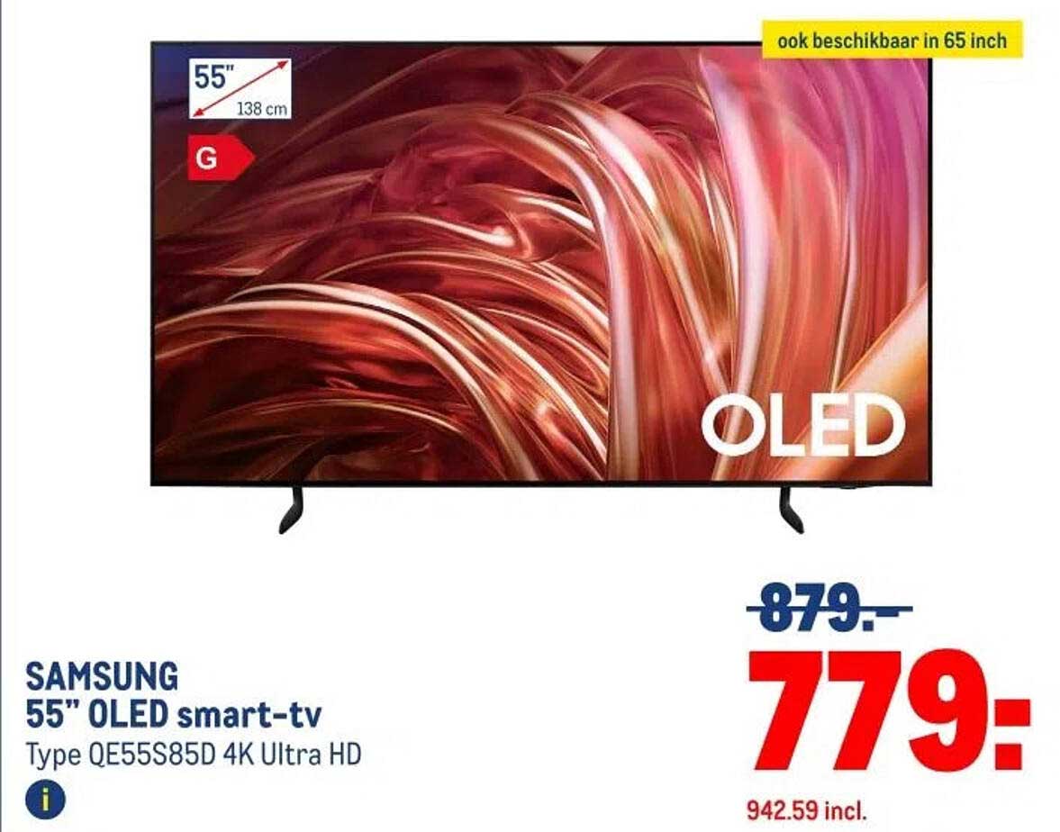 SAMSUNG 55" OLED smart-tv Type QE55S85D 4K Ultra HD