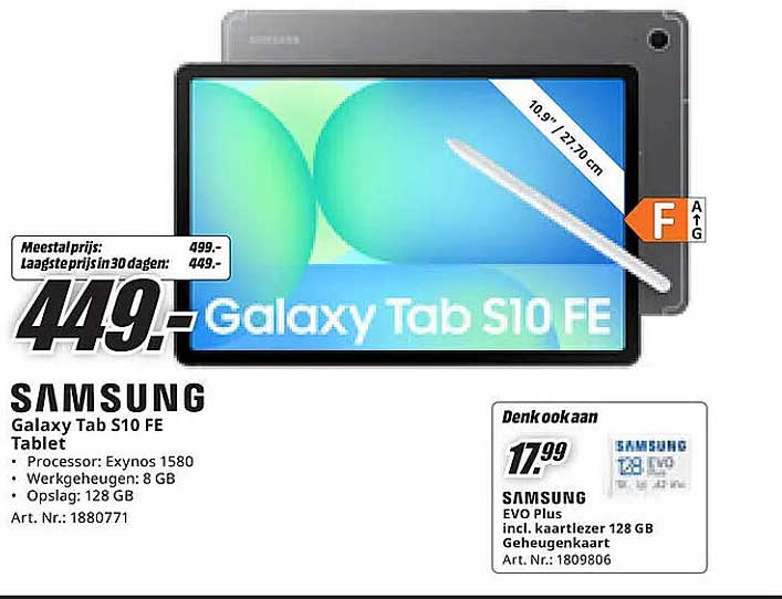 Samsung Galaxy Tab S10 FE Tablet