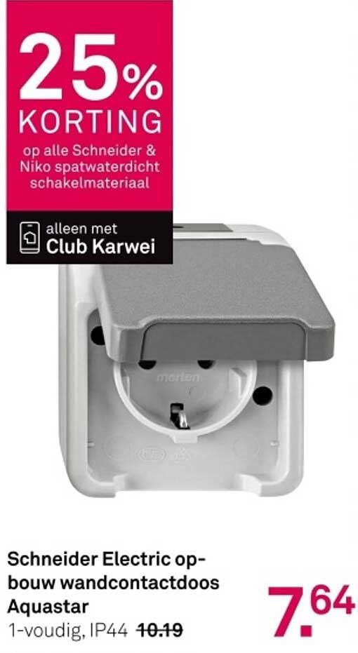 Schneider Electric op-bouw wandcontactdoos Aquastar