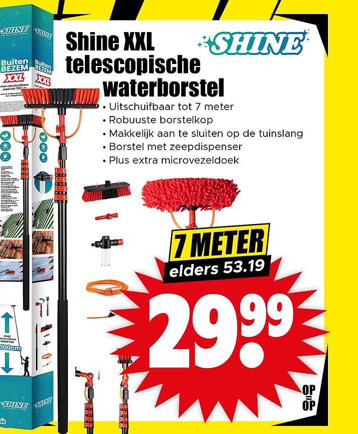 Shine XXL telescopische waterborstel