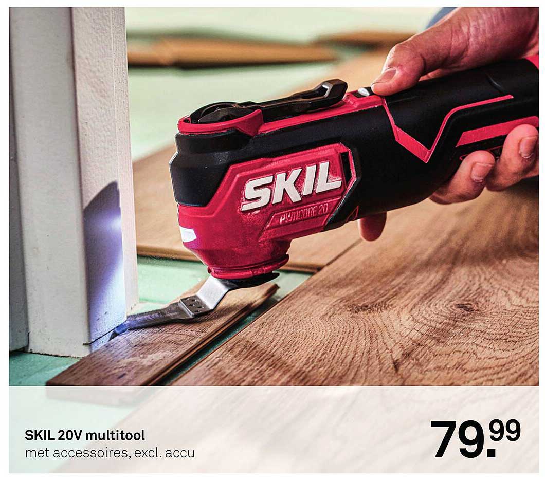 SKIL 20V multitool met accessoires, excl. accu