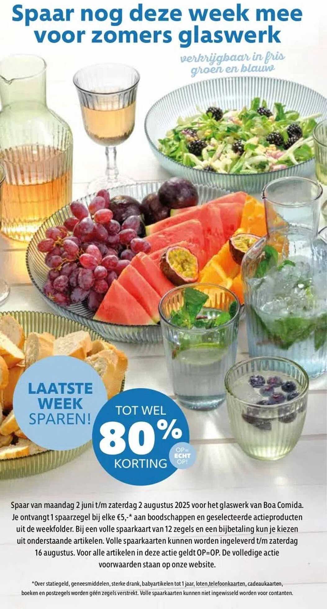 Spaar nog deze week mee voor zomers glaswerk