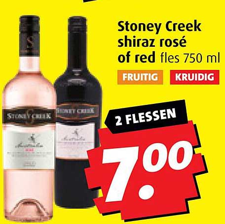 Stoney Creek shiraz rosé of red fles 750 ml