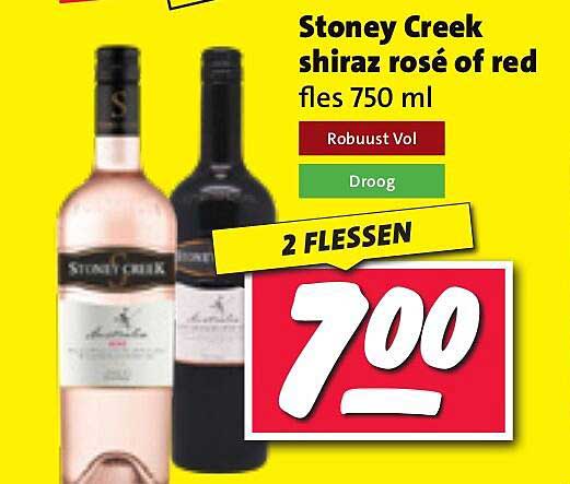 Stoney Creek shiraz rosé of red fles 750 ml