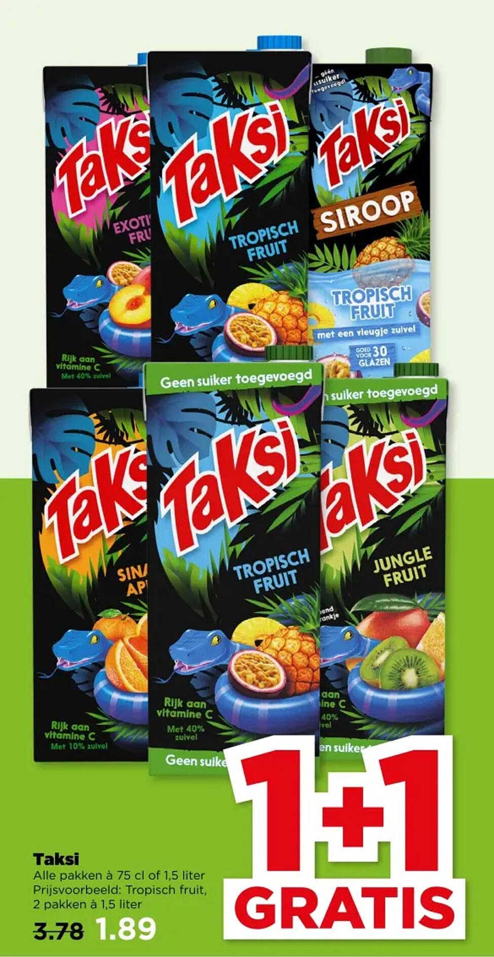 Taksi 1,5 liter, 1+1 gratis