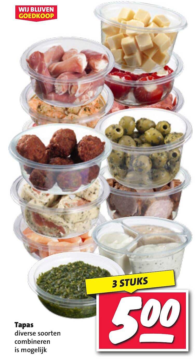 Tapas diverse soorten combineren is mogelijk