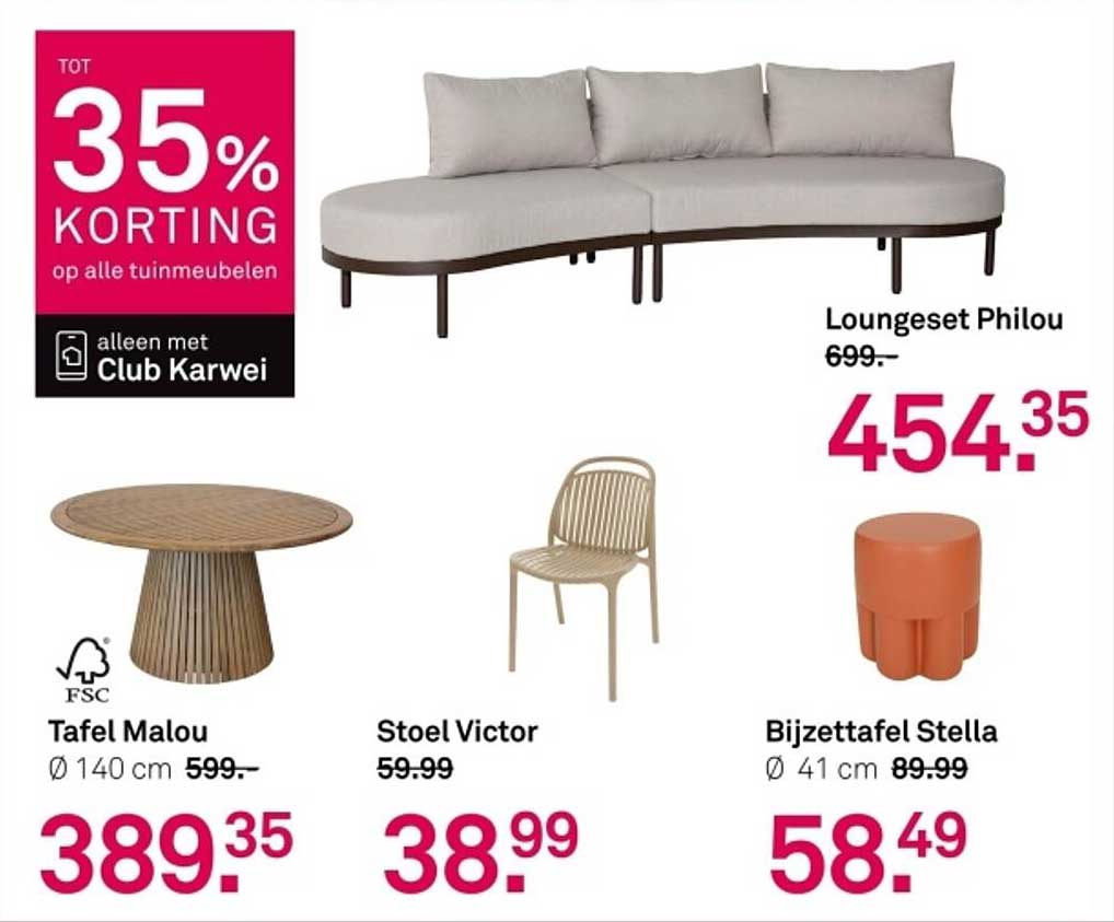 Tot 35% KORTING op alle tuinmeubelen