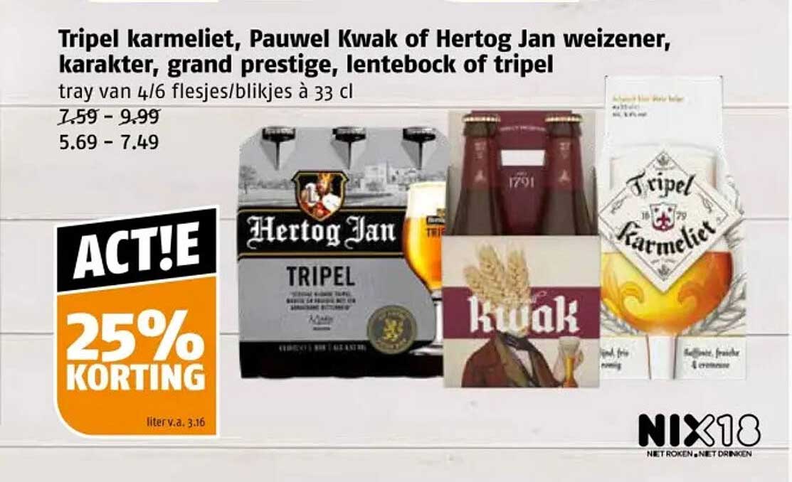 Tripel karmeliet, Pauwel Kwak of Hertog Jan weizener, karakter, grand prestige, lentebock of tripel