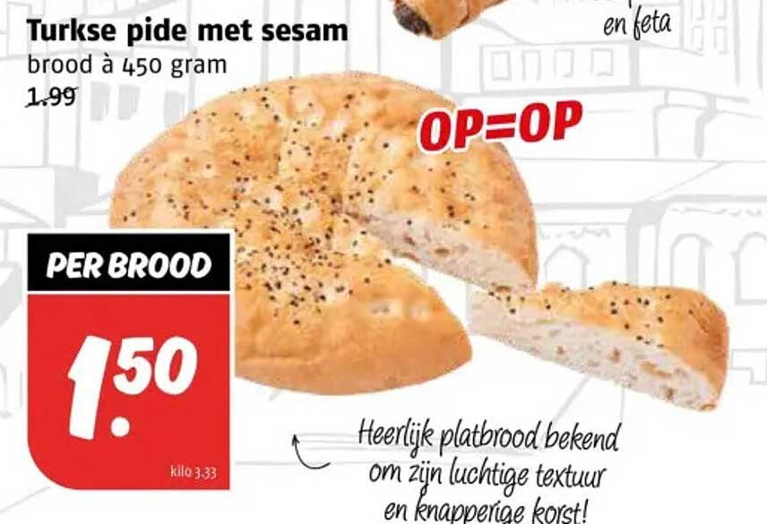 Turkse pide met sesam