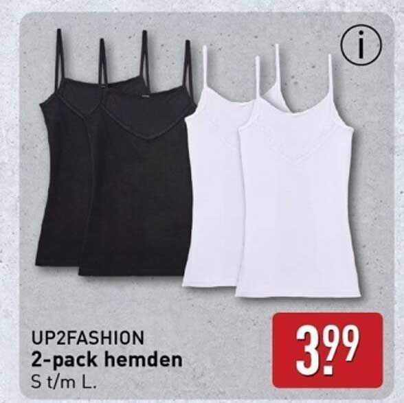 UP2FASHION 2-pack hemden S t/m L.