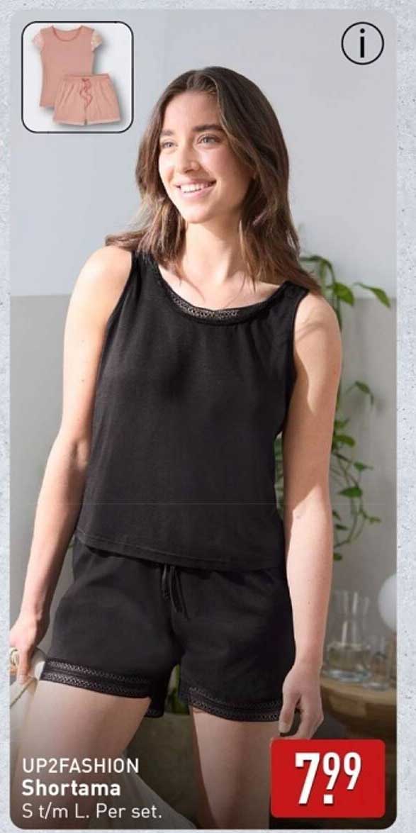 UP2FASHION Shortama S t/m L. Per set.