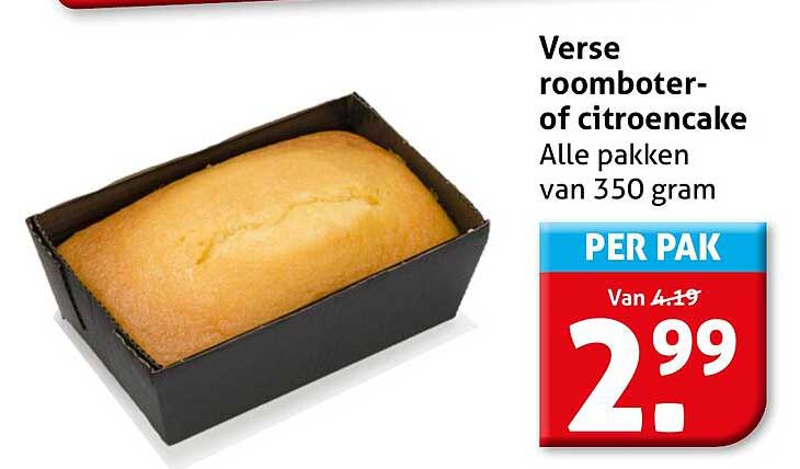 Verse roomboter- of citroencake