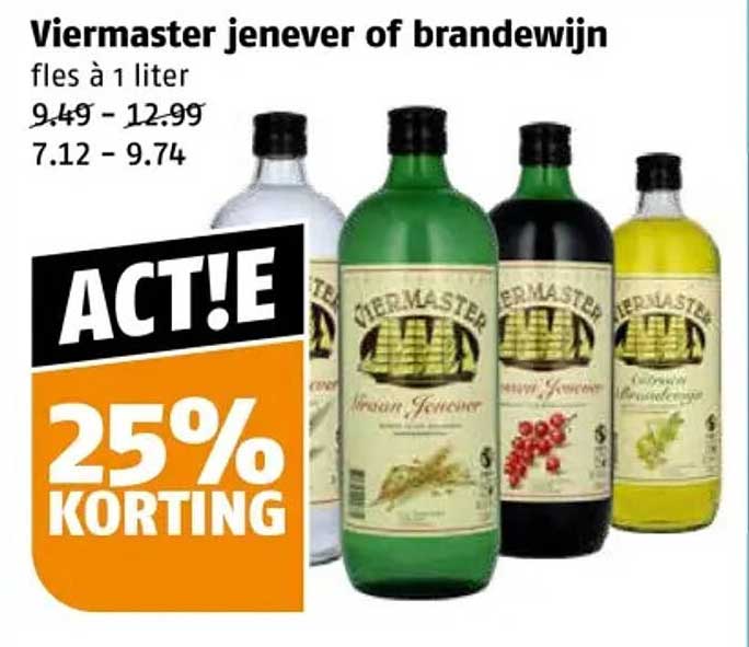 Viermaster jenever of brandewijn