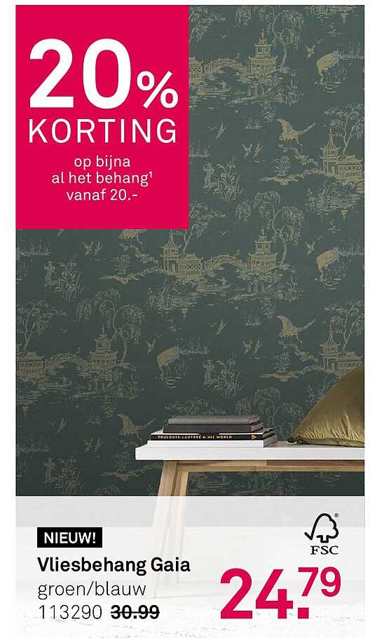 Vliesbehang Gaia groen/blauw