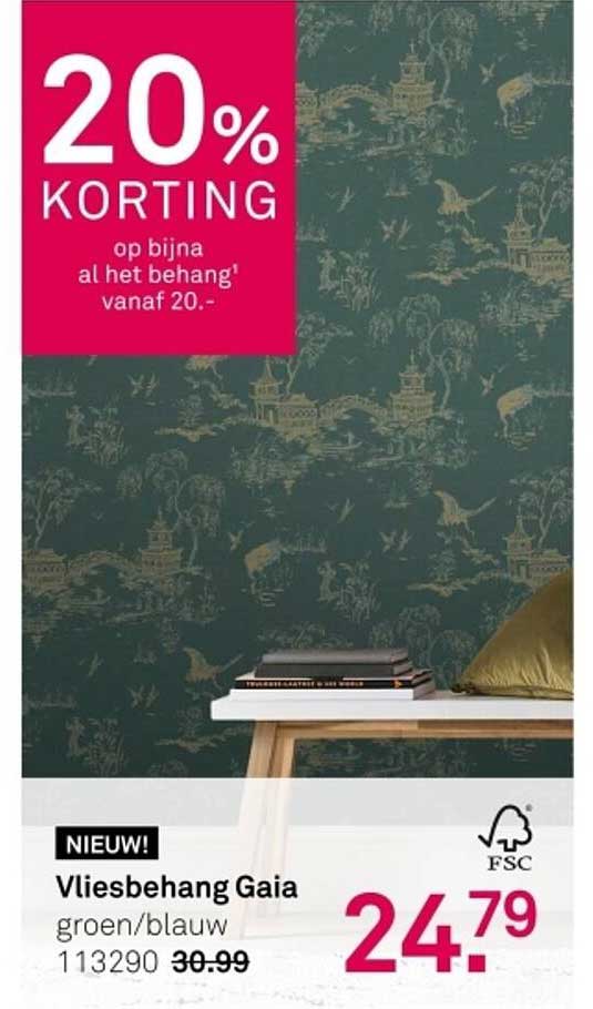 Vliesbehang Gaia groen/blauw