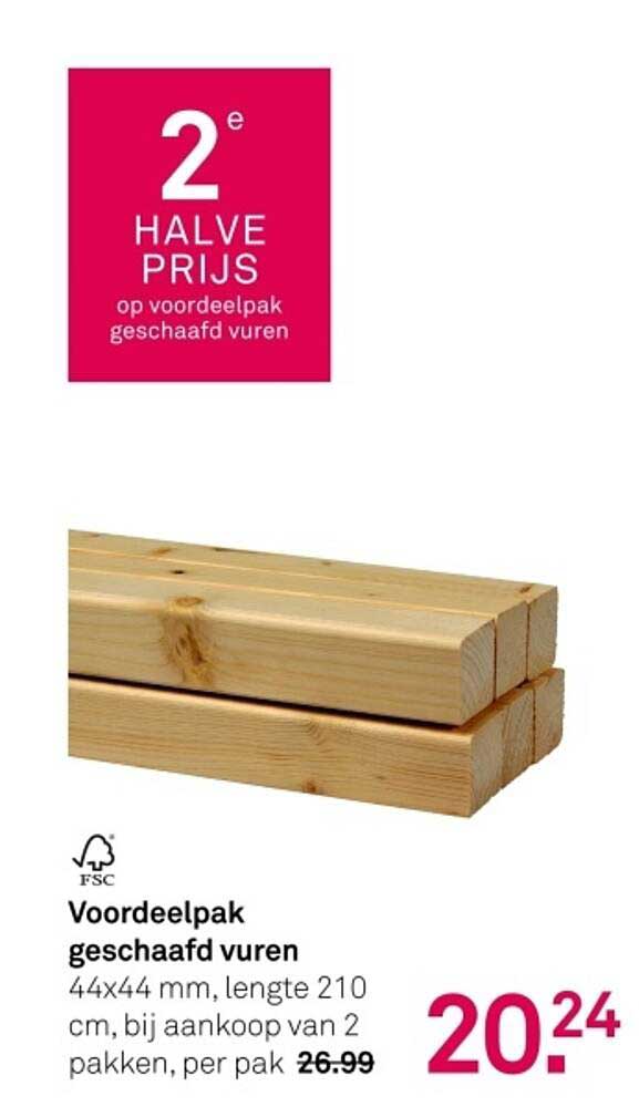 Voordeelpak geschaafd vuren