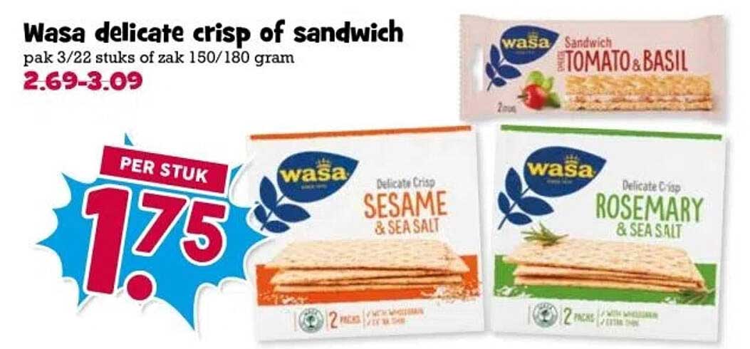 Wasa delicate crisp of sandwich