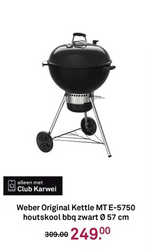 Weber Original Kettle MT E-5750 houtskool bbq zwart Ø 57 cm