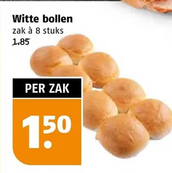 Witte bollen zak à 8 stuks
