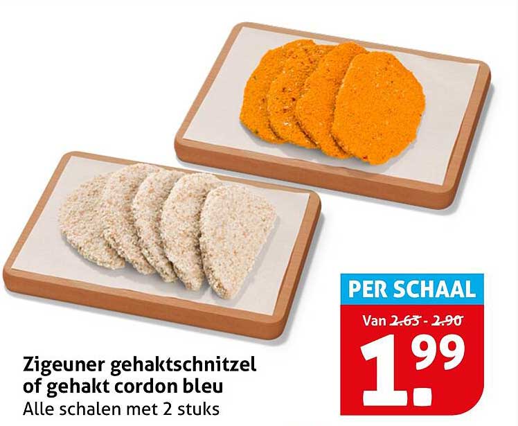 Zigeuner gehaktschnitzel of gehakt cordon bleu