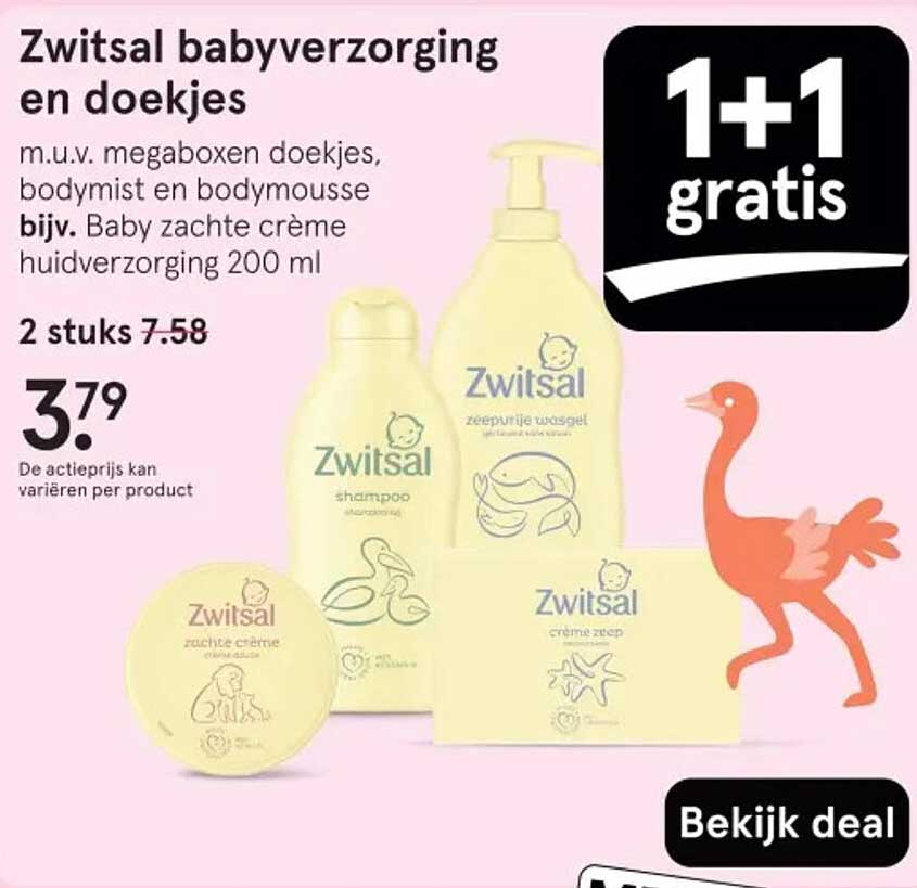 Zwitsal babyverzorging en doekjes
