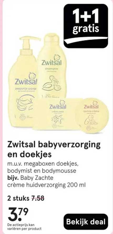 Zwitsal babyverzorging en doekjes
