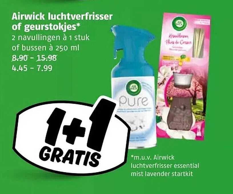 Airwick luchtverfrisser of geurstokjes*