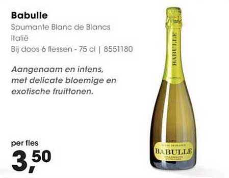 Babulle Spumante Blanc de Blancs Italië