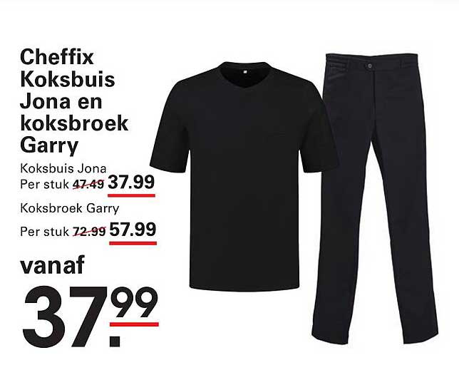 Cheffix Koksbuis Jona en koksbroek Garry