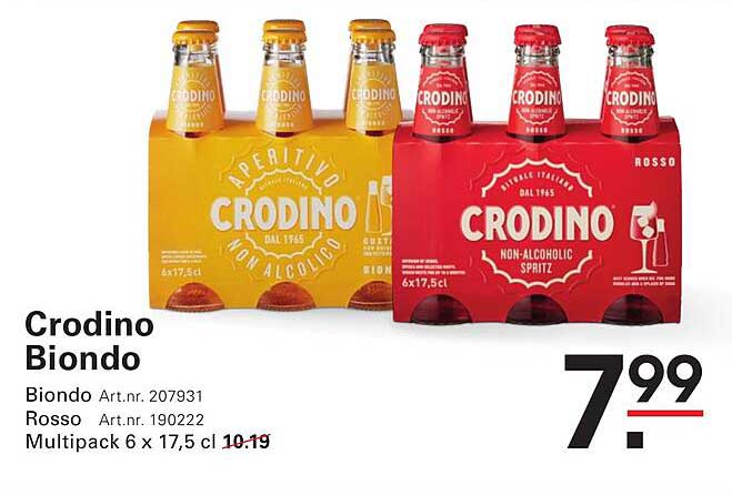 Crodino Biondo en Rosso Multipack 6 x 17,5 cl