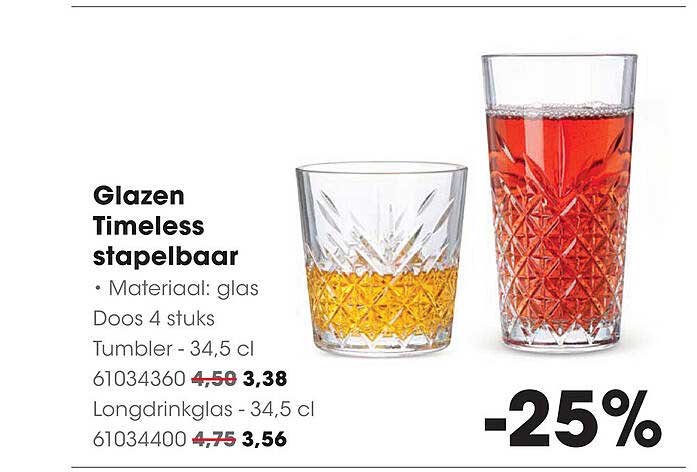 Glazen Timeless stapelbaar