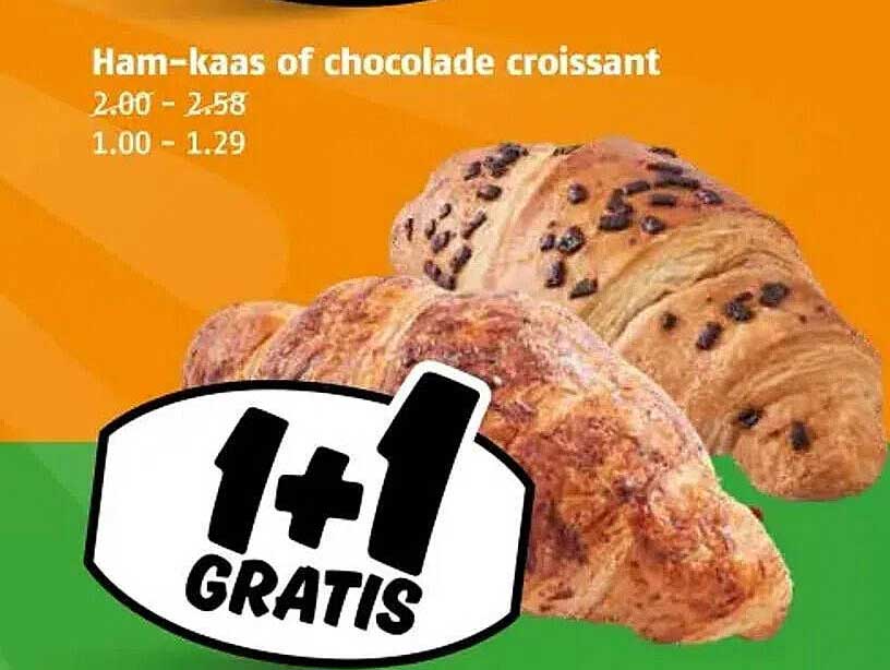 Ham-kaas of chocolade croissant