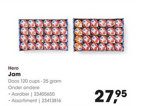Hero Jam Doos 120 cups - 25 gram
