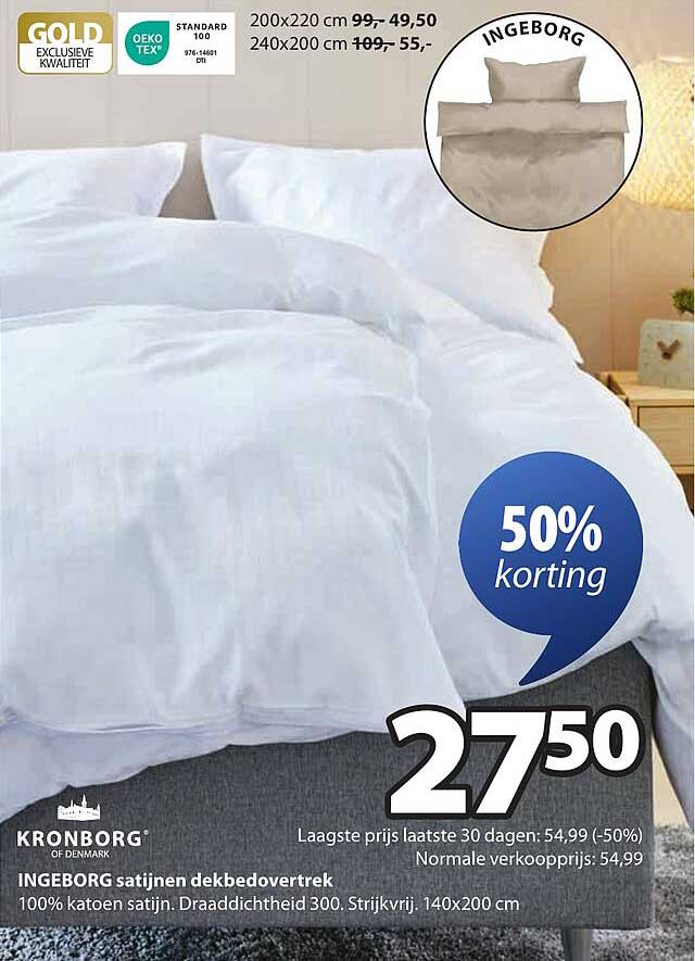 INGEBORG satijnen dekbedovertrek