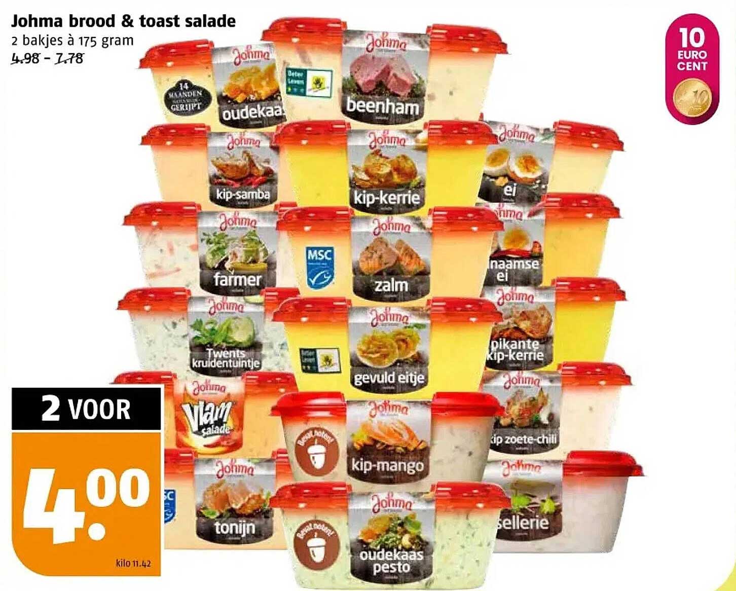 Johma brood & toast salade 2 bakjes à 175 gram