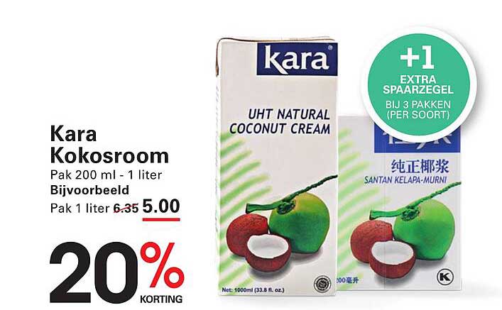 Kara Kokosroom Pak 200 ml - 1 liter