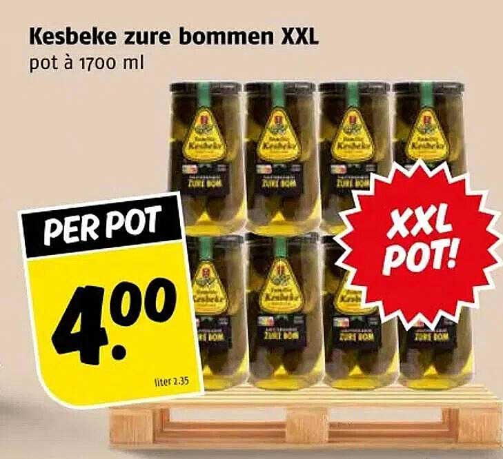 Kesbeke zure bommen XXL pot à 1700 ml