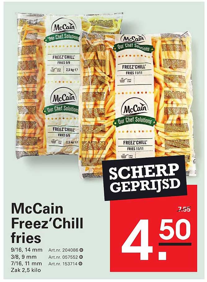 McCain Freez’Chill fries