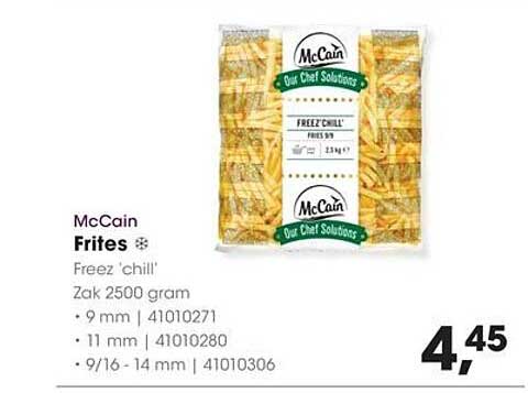 McCain Frites Freez 'chill' Zak 2500 gram