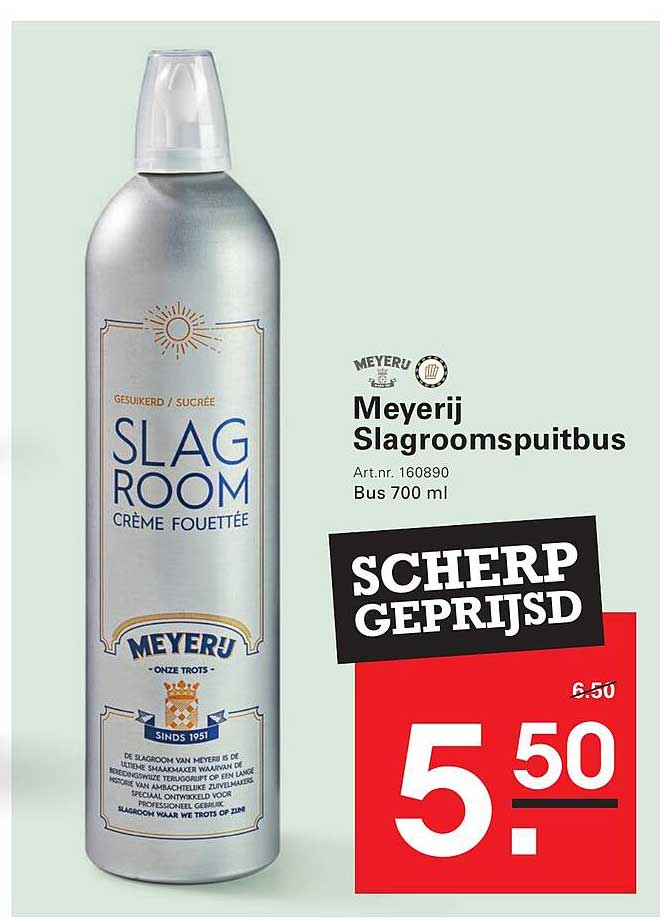 Meyerij Slagroomspuitbus